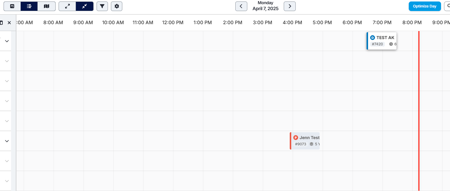 Current time indicator on Timeline view