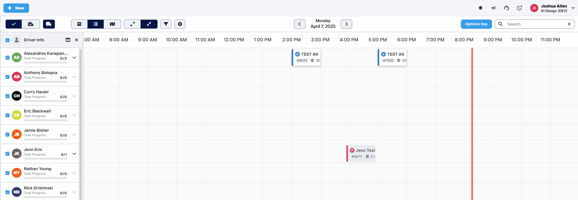 Task duration and start time reflected on Timeline